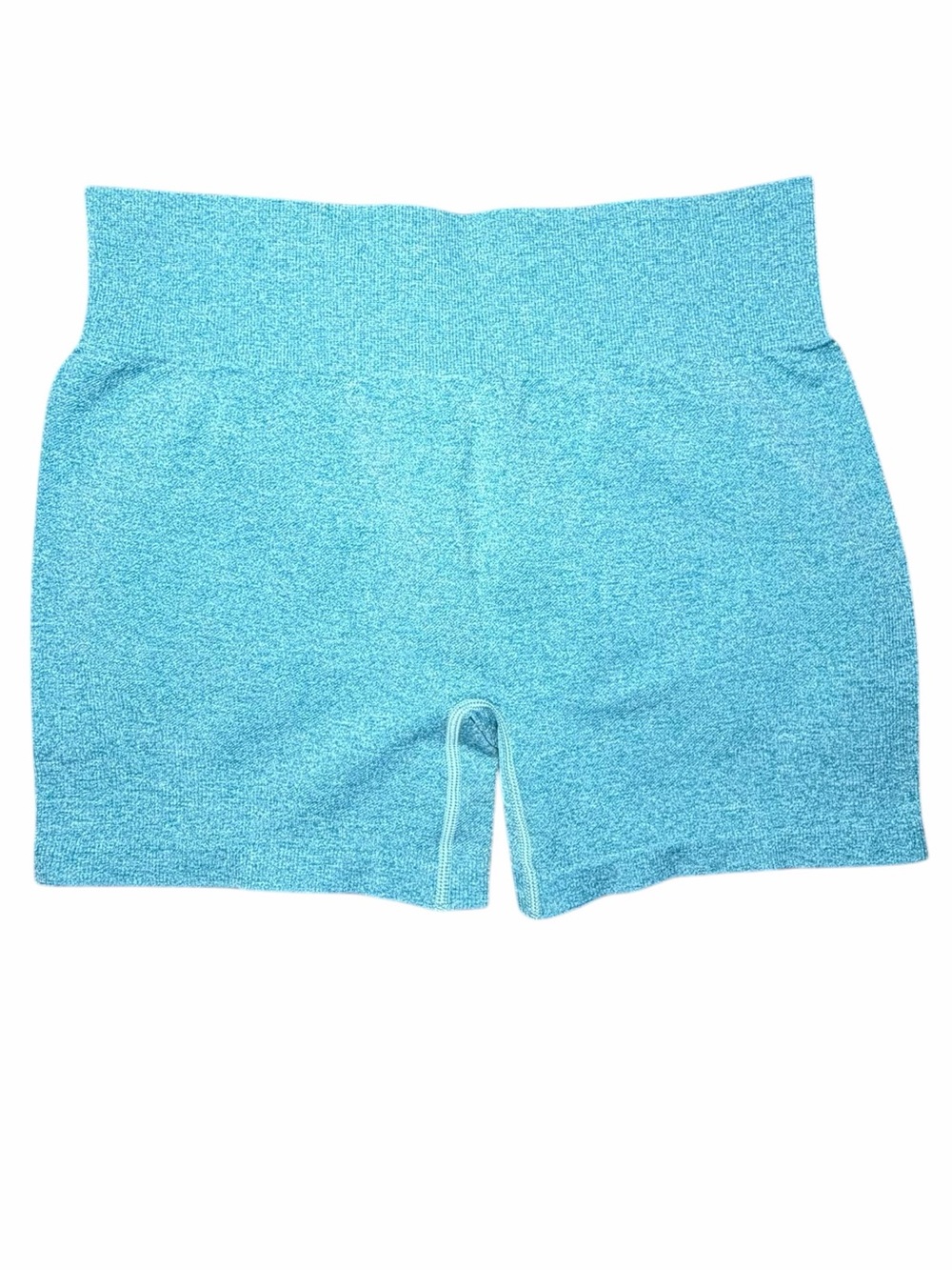 OQQ Seamless High Waisted Biker Shorts Aqua Blue Size L NWOT Activewear